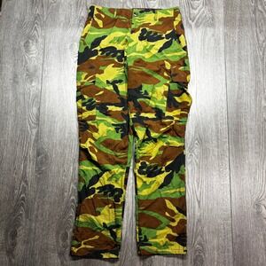 South Korean Military Issue Woodland Camo Ripstop Cargo Pants 2006 Size 31x30